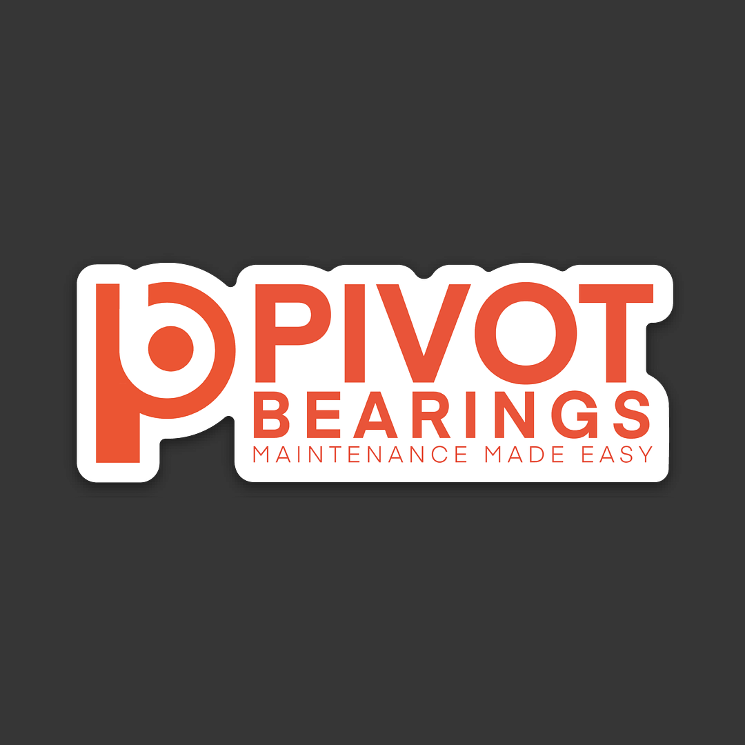 PivotBearings Sticker Die-Cut White 3.0" x 1.1"