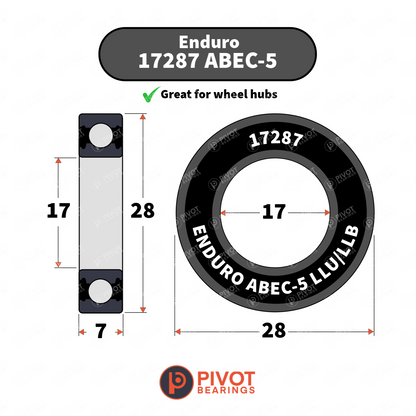 17287 Enduro ABEC-5 Radial Bearing (CN Clearance)